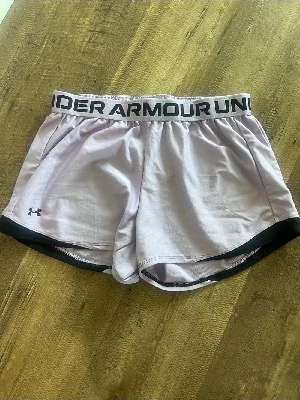 Under Armour Light Lavender Athletic Shorts with Black Trim